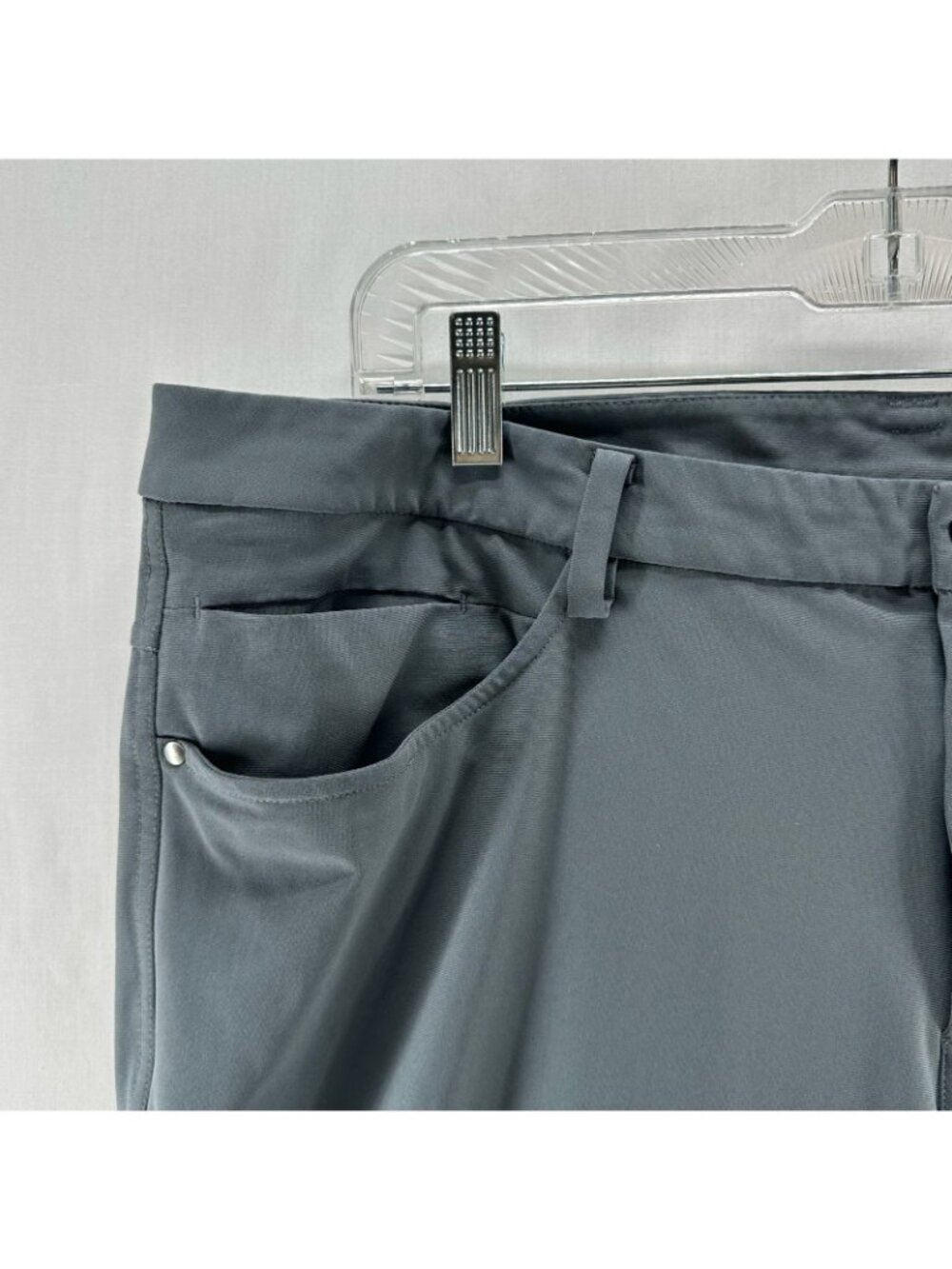 Lululemon ABC 5 Pocket Pants Mens 38 Warpstreme Stretch Tech Commuter Chino Gray - Picture 7 of 13